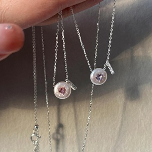 Collar de Plata de Ley S925 con Forma de Corazón Barroco y Perla Natural, Cadena de Clavícula de Alta Gama para Moda de Verano - Product Image 1