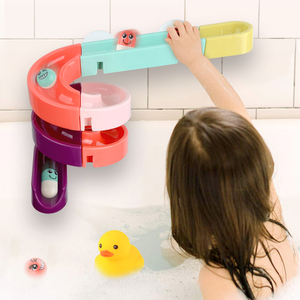 Jouet de bain organisateur 12 pièces bricolage assemblé piste boule curseur bain jouet système d'eau construction tuyaux cascade bain jouets Kit pour enfants - Product Image 4