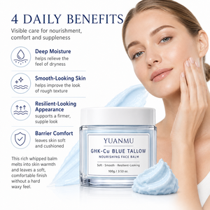 Crème hydratante <span class=keywords><strong>anti</strong></span>-âge bio à marque privée, barrière protectrice, GHK-Cu, peptide de cuivre, suif de bœuf, raffermissante pour le <span class=keywords><strong>cou</strong></span> <span class=keywords><strong>et</strong></span> le visage - Product Image 4