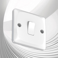 86*86mm Conception Simple 1 Gang 1 Way Switch 10A Electrical Home Application Wall Switch for Apartment Light