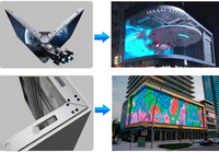 Écran vidéo LED haute luminosité, écran TV, cadre d'exposition en aluminium léger pour la publicité extérieure