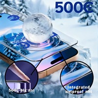 Protection d'écran en verre trempé 500C sans bords noirs, grande courbure HD pour iPhone 17 Pro Max, compatible avec iPhone 16, 15, 14, 13