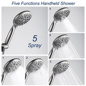 Système <span class=keywords><strong>de</strong></span> douche double <span class=keywords><strong>2</strong></span> en <span class=keywords><strong>1</strong></span> avec pomme <span class=keywords><strong>de</strong></span> douche à main et bec <span class=keywords><strong>de</strong></span> baignoire à réglage 35 - Product Image 5