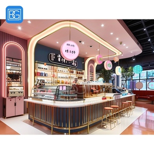 <span class=keywords><strong>Comptoir</strong></span> de présentation de pâtisseries sur mesure pour café, unité de <span class=keywords><strong>comptoir</strong></span> en <span class=keywords><strong>bois</strong></span>, zone de service frontale, étagère murale de présentation - Product Image 4