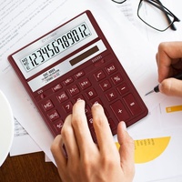 Calculatrices de devises professionnelles à 14 chiffres mignon en plastique bureau fournitures scolaires bureau promotionnel bureau Machine à calculer