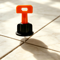 Outil de nivellement de carreaux en acier inoxydable en forme de T Sunsbuild, auto-adhésif pour une installation facile, alignement rapide des carreaux en céramique et en porcelaine