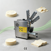 Usine de transformation de viande 	 Machine à étaler la pâte pour chapati, samosas, gyozas, wontons, rouleaux de printemps, et à presser les feuilles de pâte pour dumplings et le pain pita