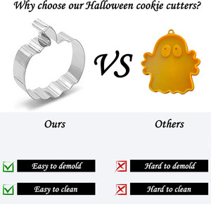 Moules à biscuits en acier inoxydable de 20 ans, en forme de hibou fantôme, de chauve-souris, <span class=keywords><strong>emporte</strong></span>-pièces en métal pour Halloween - Product Image 3