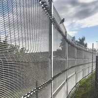 Panneaux de clôture en treillis soudé haute sécurité, anti-effraction, anti-coupure, à vue claire, revêtement poudré, pour maisons