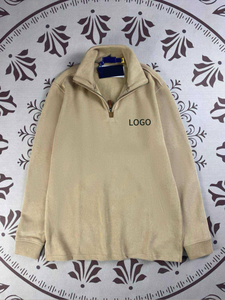 Maglione da uomo con logo personalizzato in pile di <span class=keywords><strong>cotone</strong></span> con mezza Zip di alta qualità felpa da uomo - Product Image 5