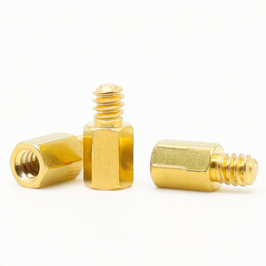 Senxinda Hardware M3 6mm Juego de tornillos hexagonales de latón y cobre niquelados para soporte de placa base - Product Image 3