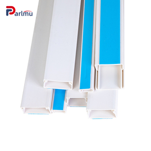 Goulotte de câblage <span class=keywords><strong>plate</strong></span> autocollante en ABS PVC blanc, haute brillance, ignifuge, pour conduits et raccords de câbles - Product Image 1