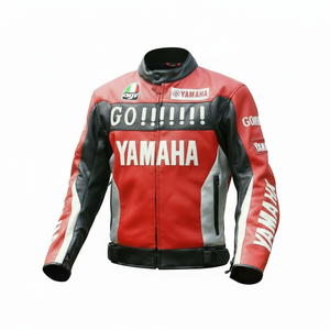 Chaqueta de cuero de carreras de motos para hombres y mujeres Chaqueta de invierno con logotipo personalizado Tallas grandes Técnicas lavadas - Product Image 1