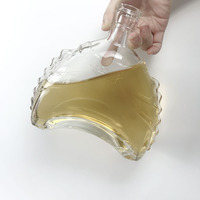 Décanteur à liqueur décoratif en verre, bouteille de carafe pour whisky, brandy, bouteilles en verre XO