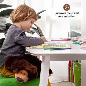 Bantalan Lap tertimbang 5 Lbs, anak-anak bantuan sensorik kenyamanan beruang Teddy dengan tas pembawa boneka hewan tertimbang untuk kecemasan - Product Image 3