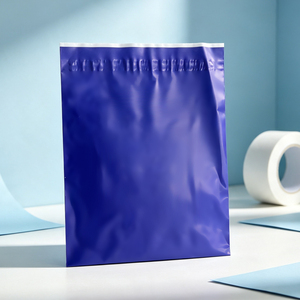 Bolsas de polietileno azules personalizadas, autoadhesivas, impermeables, para envíos de ropa. - Product Image 2
