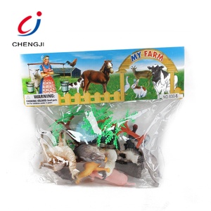 Promotie Cartoon Vivid <span class=keywords><strong>Plastic</strong></span> Model Speelgoed Set Kids Farm Dieren Figuren - Product Image 2