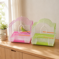 Petite cage à oiseaux en fer pour la maison, portable, pour l'exposition, idéale pour les perruches et les pinsons
