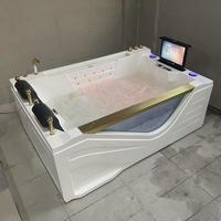Baignoire Spa de Massage en Acrylique Multifonctionnelle pour 3 Adultes, Neuve d'Usine, pour Extérieur, Maison, Hôtel