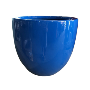 Jardinières rondes en fibre de verre de style vintage, écologiques, durables, légères, de haute qualité, grandes, pour l'extérieur, toutes saisons - Product Image 1