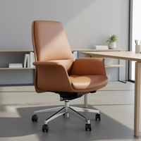Chaise d'ordinateur ergonomique en cuir de bureau moderne patron directeur de luxe CEO siège d'invité confortables chaises pivotantes et réglables