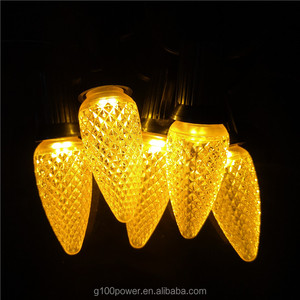 Christmas Holiday <strong>Lights</strong> <strong>String</strong> Bulb <strong>C9</strong> <strong>LED</strong> <strong>Light</strong> Bulbs Plastic Strawberry Decorative Outdoor Lighting - Product Image 2
