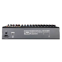 Console de mixage pure 8 canaux Gain + Égaliseur 4 segments + 2 AUX + 1 FX + Interrupteur de silence par canal + Interrupteur de monitoring par canal