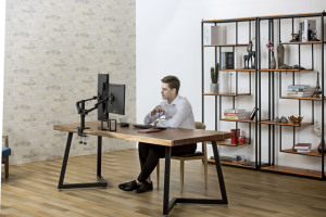 Nuevo estilo, soporte de brazo de Monitor dual, montaje de brazo de Monitor de escritorio, montaje de poste de escritorio para LCD de 17-32 pulgadas, abrazadera de <span class=keywords><strong>Base</strong></span> de 90 grados - Product Image 6
