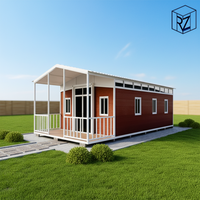 Maison conteneur préfabriquée sécurisée de 30 pieds extensible avec 4 pièces, étanche, pliable pour habitation Ray-Zen