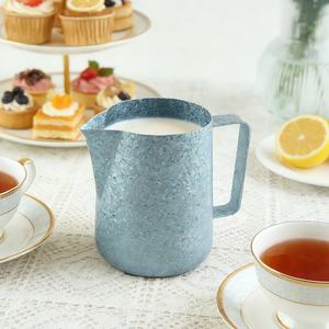 350ml, Clear Measurement <b>Scale</b> Inside, Titanium Milk Frother Pitcher - Product Image 1
