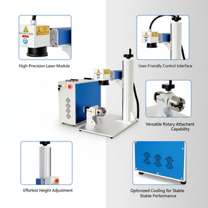 Máquina de Marcado Láser al por Mayor de Fábrica para Grabado y <span class=keywords><strong>Corte</strong></span> de Joyería, Oro, Plata, 30W, 50W, 60W, Metal, Acero Inoxidable, Latón, Piedra, Tazas - Product Image 3