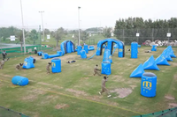 Solution de terrain bon marché chasse cible mur de tir CS jeu de tir tactique nxl bunkers gonflables de paintball ensemble