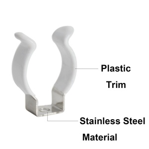 Jesled T8 U Clip chủ Bracket cho 4/5/6/8ft <span class=keywords><strong>LED</strong></span> bóng đèn thép không gỉ hỗ trợ lampholder Ống kẹp để ngăn chặn võng - Product Image 3