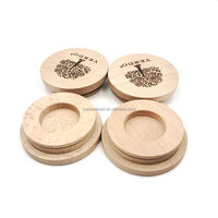 Tapa de madera con logotipo personalizado al por mayor de fábrica, nuevo estilo, técnica pulida para botella de vidrio, artesanías de madera, tapa de bambú, vela