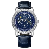 Nouvelle montre Blue Planet de haute qualité, lumineuse, étanche, squelette, montre de luxe pour homme, sport, affaires, montre mécanique à bracelet