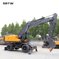 Excavatrices à roues de machines de construction TW180L 18 tonnes 0.9cbm 133kw grand Offre Spéciale hydraulique d'excavatrice