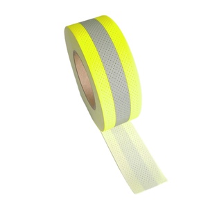 Ruban réfléchissant de sécurité haute visibilité jaune fluo ignifuge, tissu à haute réflexion pour gilets de sécurité, vestes, type à coudre - Product Image 5