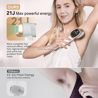 Épilateur Électrique Portable pour Femme et Homme, Corps, Visage, Maillot, Jambes, Aisselles, Utilisation à Domicile, avec Refroidissement Glacé