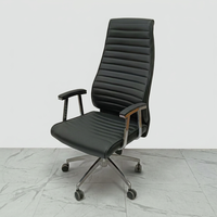 Chaise de bureau de direction ergonomique luxueuse à dossier haut, confortable, en cuir, pivotante, adaptée aux hôpitaux, écoles, hôtels