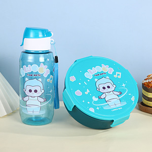 แอฟริกาขายร้อนพลาสติก Bento กล่องอาหารกลางวันเด็กพร้อมขวดน้ํากล่องอาหารกลางวันโรงเรียนและขวดน้ํา<span class=keywords><strong>เด็ก</strong></span>กล่องอาหารกลางวัน + ช้อนส้อม - Product Image 1