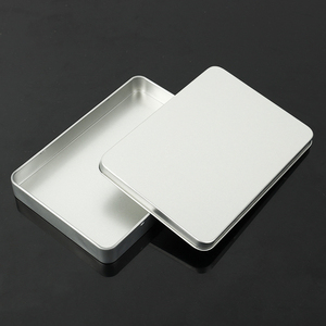 Logo nero opaco personalizzato A6 latta da cartolina all'ingrosso 160*100*20 Mm sottile rettangolo argento scatola di latta scatola di latta in metallo - Product Image 3