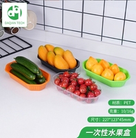 Plateau à fruits en forme de bateau vert noir transparent orange boîte à fruits petit plateau en forme de bateau boîte à fruits rectangulaire