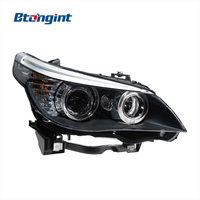 Convient pour les BMW Série 5 E60 de 2003 à 2010, ensemble de phares, remplacement de l'ancien par le nouveau, phare à LED Angel Eye, faisceau de croisement, lentille