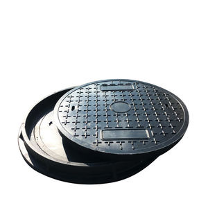 녹색 라운드 BMC 복합 맨홀 커버 실링 기능이있는 도로 제품 원형 복합 유리 섬유 맨홀 커버 - Product Image 5