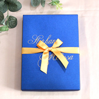 Elegantes invitaciones de boda de acrílico transparente con detalles en dorado LED, tarjetas de invitación de matrimonio con caja y cinta, tarjetas de cumpleaños