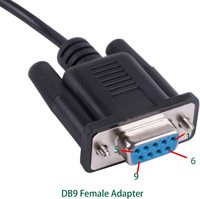 DB9 M/F serie RS232 a RJ12 6P6C Cable adaptador
