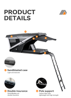 Tienda de Campaña Plegable de Techo Rígido Tipo Z ADA OVERLAND, Gran Espacio, con Colchón Inflable de 8 cm para SUV 4x4 Todoterreno