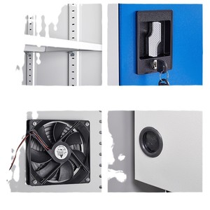 Industrial <b>Computer</b> Cabinet With Monitor And <b>Printer</b> Storage Adjustable Shelves <b>For</b> Office Use - Product Image 2