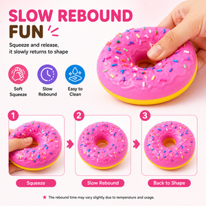 Juguete Blandito de Donut con Chispas de Colores, Juguete Antiestrés de Rebote Lento para Venta al por Mayor - Product Image 2