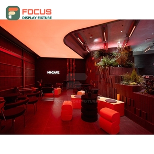 ชั้นวางสินค้ากาแฟแบบกะทัดรัด แผงไม้ระแนงสำหรับโชว์ขนมบิสกิต ชั้นวางโชว์สินค้าจากร้านค้าขายกาแฟ - Product Image 6